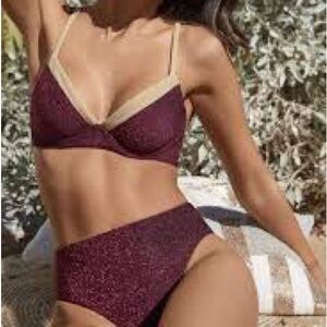 Pilyq Garnet Highwaisted Bikini Set